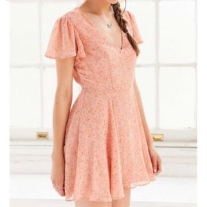 Kimchi BlueFlutter Sleeve Chiffon Mini Dress